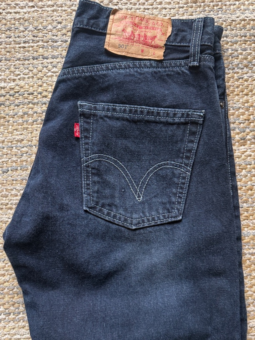Levi's Men's Dark Black Straight-Leg Jeans